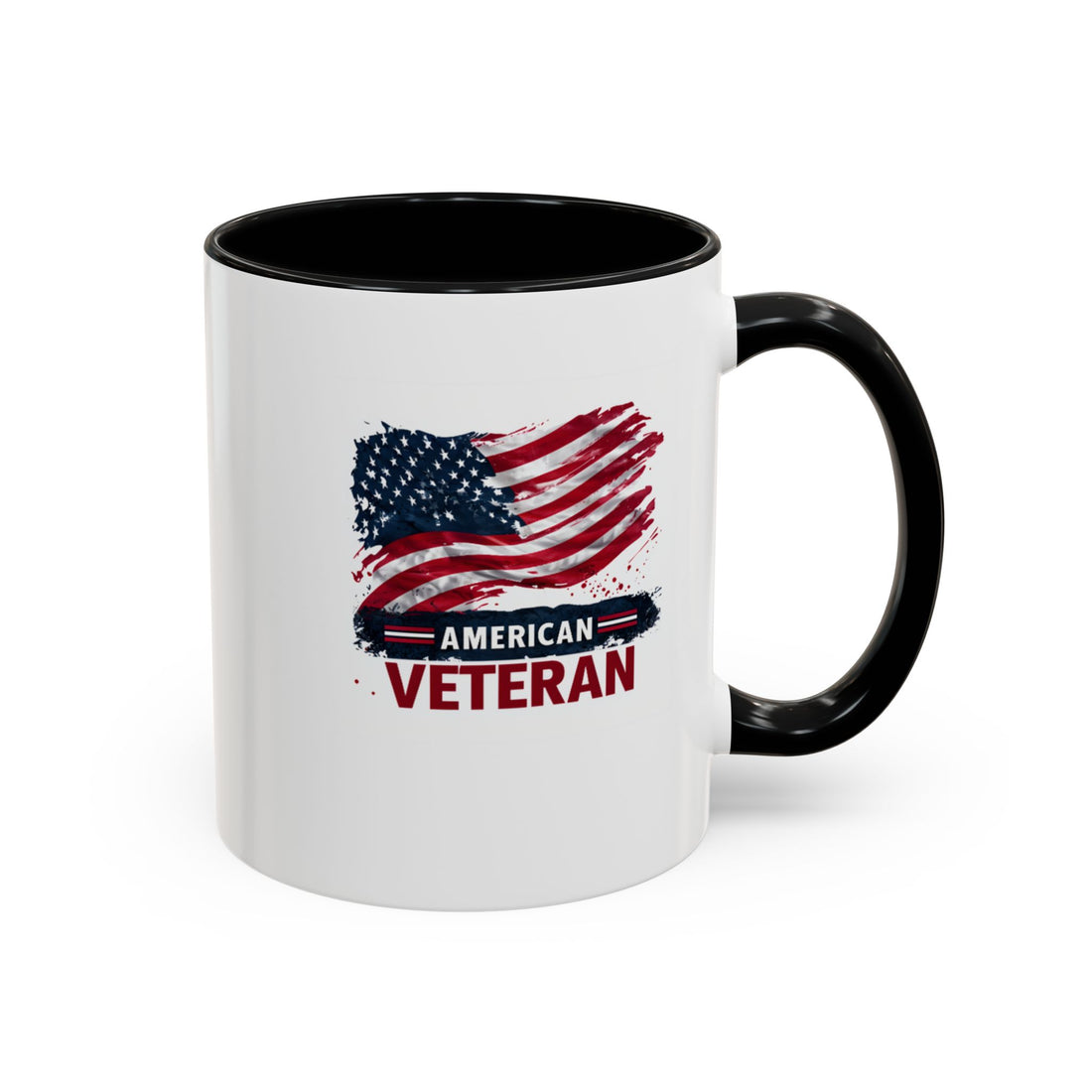 American Veteran Coffee Mug, Patriotic Gift for Veterans, USA Flag Cup, Military Appreciation, Ceramic Mug, Gift for Her
