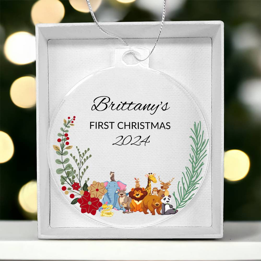 Personalize Your Baby's First Xmas Acrylic Ornament!