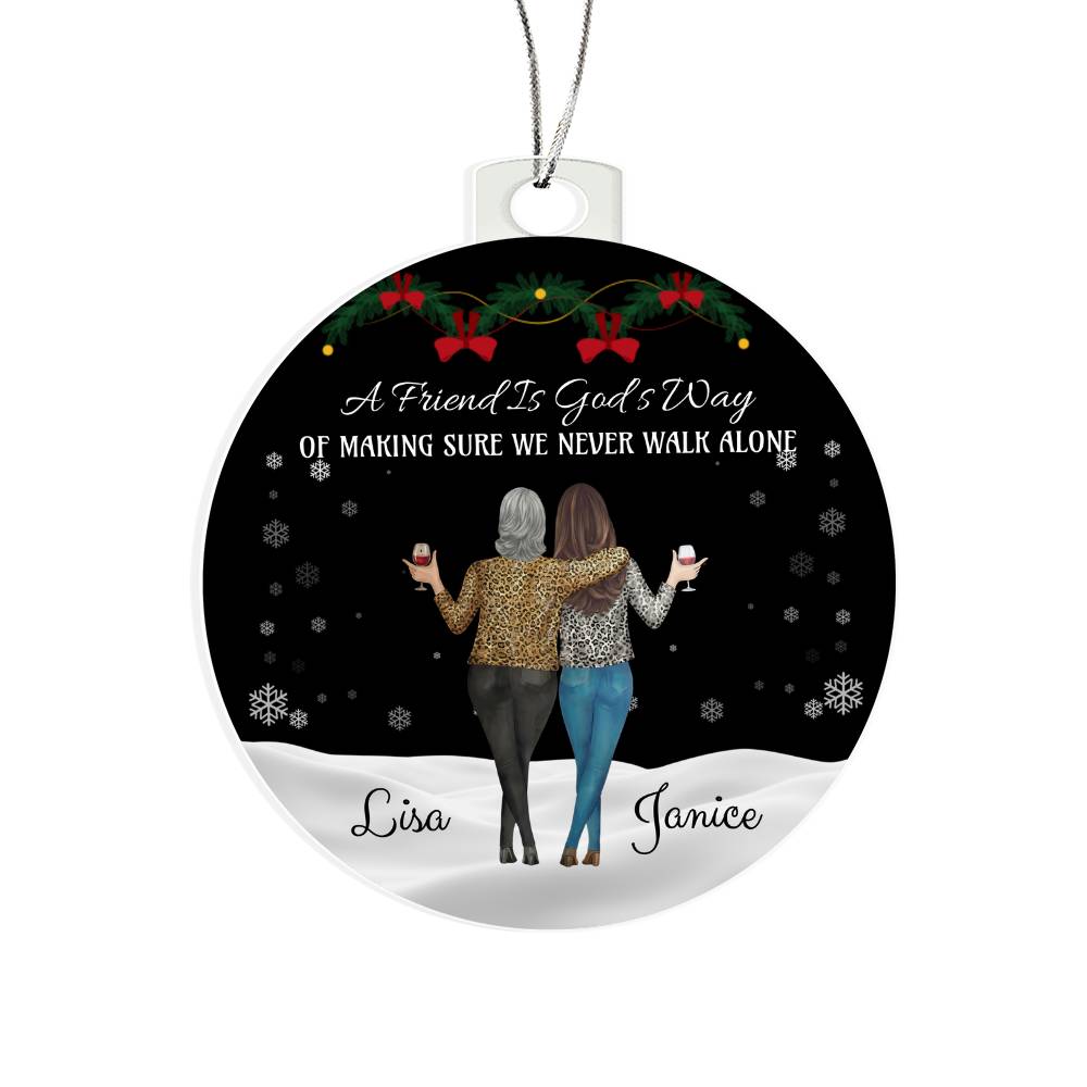 Personalized Acrylic Ornament, Custom Christmas Keepsake, Unique Gift for Friends, Holiday Decoration