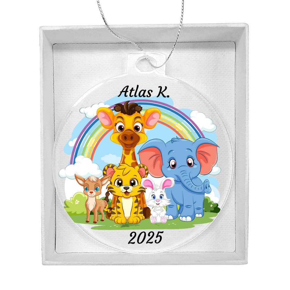 Personalized Kid's Fun Acrylic Ornament! | Birthday Gift | Holiday Gift!