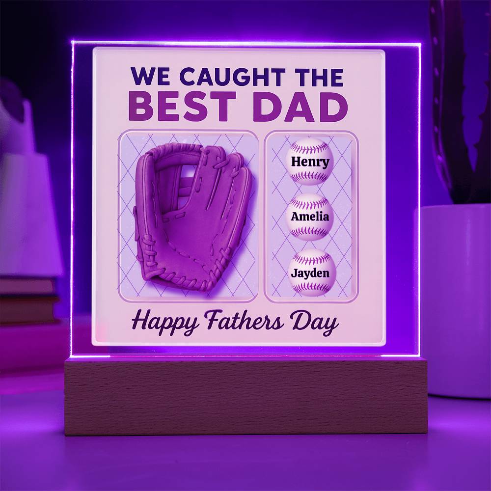Baseball Dad Personalized Acrylic Plaque | Personalized Gift from Kids | Wife!