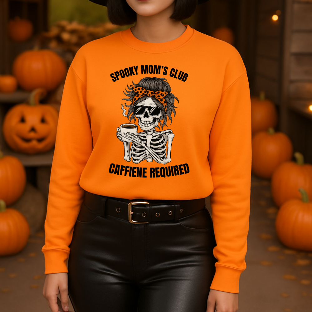 Spooky Mom's Club Sweatshirt - Cozy Halloween Wear