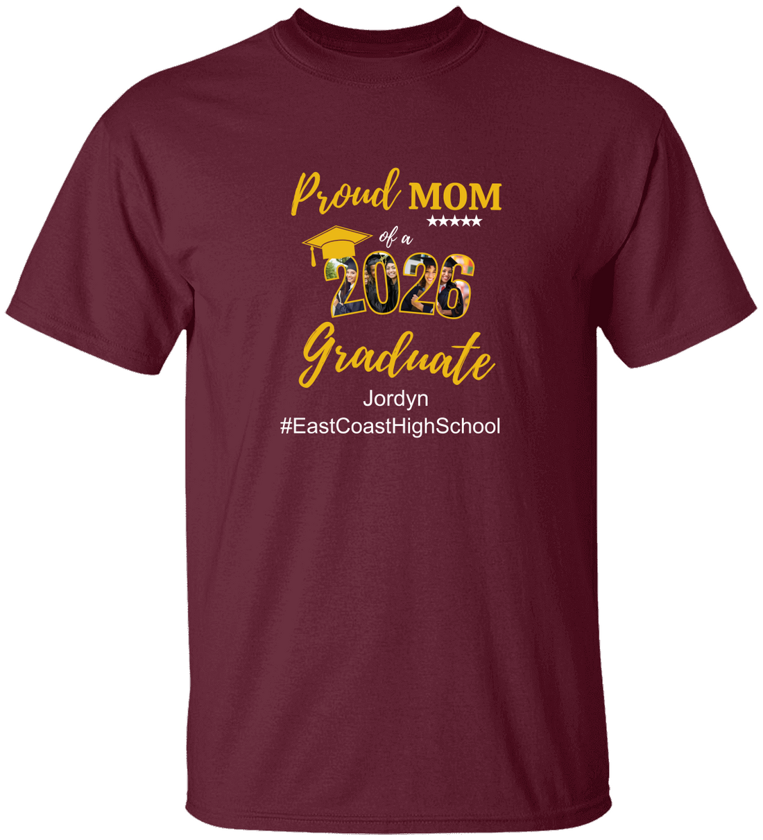 Proud Mom Graduation Tee, Class of 2026 Shirt, Personalized Graduation Gift, Custom Grad Shirt, Graduation Keepsake, Mom Gift Idea