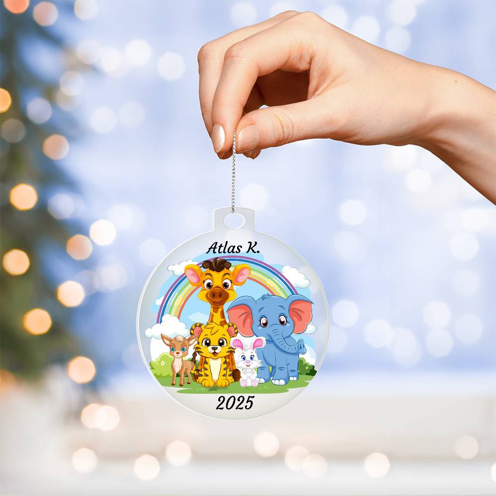 Personalized Kid's Fun Acrylic Ornament! | Birthday Gift | Holiday Gift!
