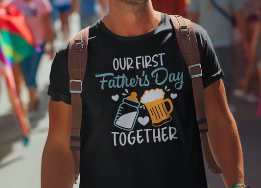 "Our First Father's Day Together" Short Sleeve  T-Shirt