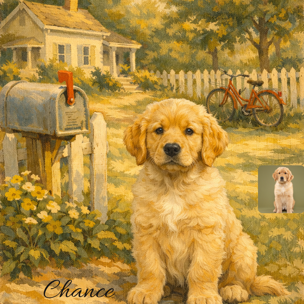 Custom Pet Illustrated Portrait from Photo, Vintage Americana Wall Art, Personalized Pet or Family Illustration, Wrapped Canvas