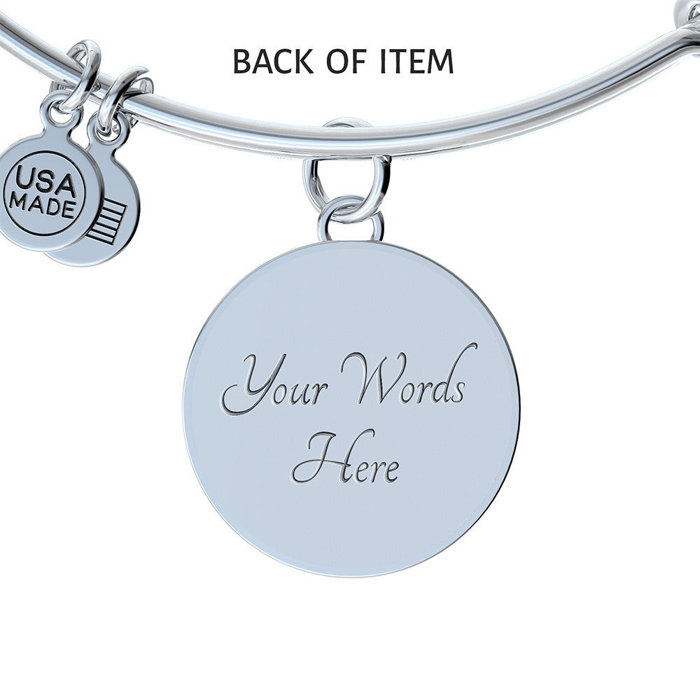 To My Granddaughter "My Heart Belong To You" Circle Bangle