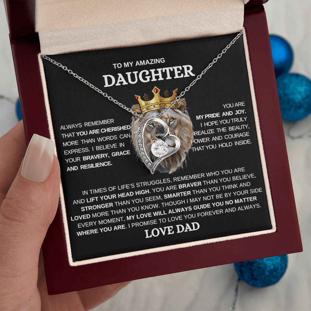 To My Daughter "You are Cherished" Forever Love Necklace!