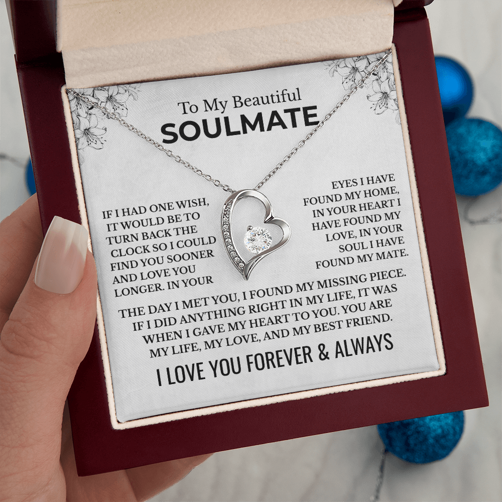 To My Beautiful Soulmate "The Day I Met You" Forever Love Necklace