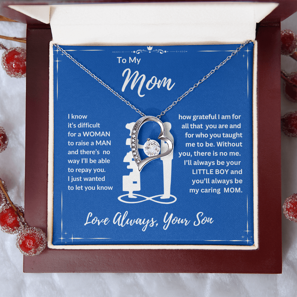 To Mom "Your Little Boy" Happy Mother's Day | Happy Anniversary | Forever Love Necklace