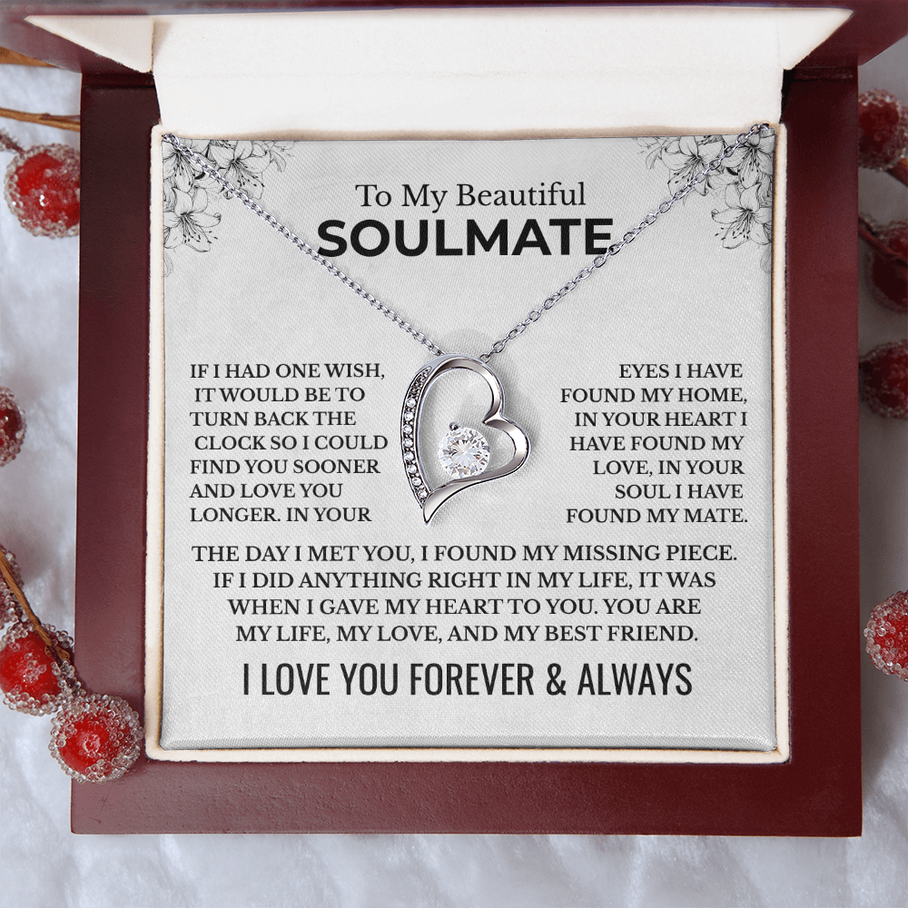 To My Beautiful Soulmate "The Day I Met You" Forever Love Necklace