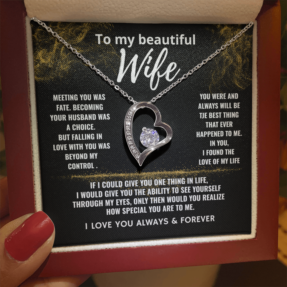 To My Wife "Love of My Life" Forever Love Necklace