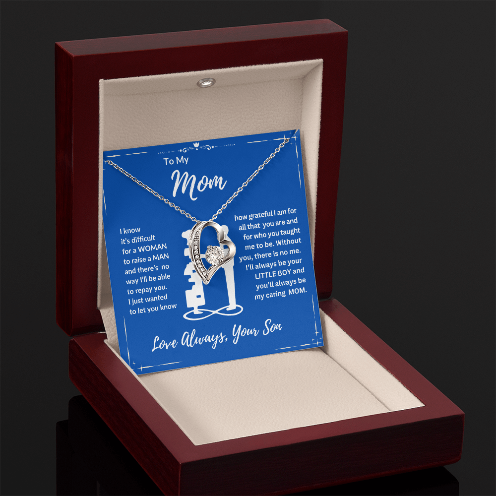 To Mom "Your Little Boy" Happy Mother's Day | Happy Anniversary | Forever Love Necklace