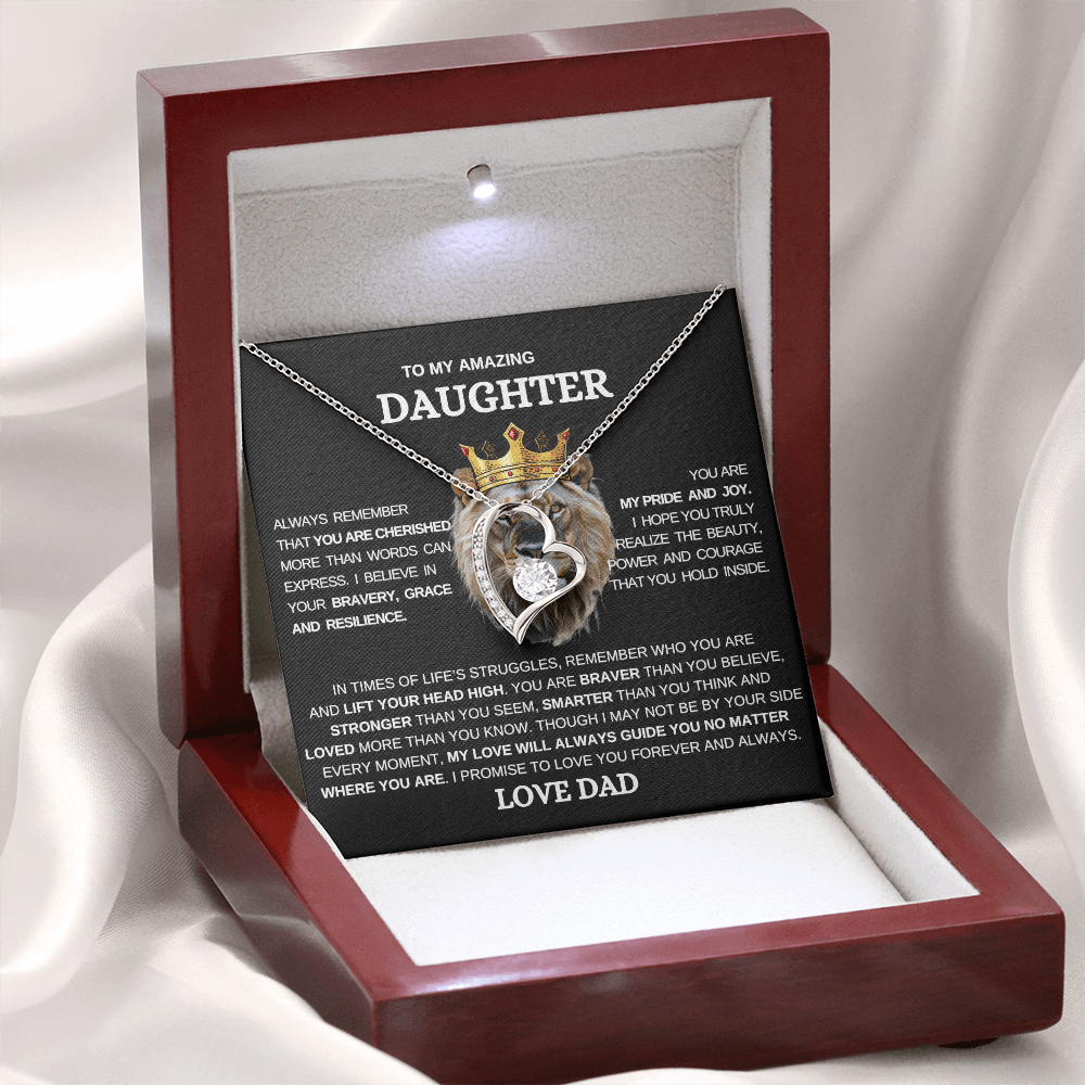 To My Daughter "You are Cherished" Forever Love Necklace!