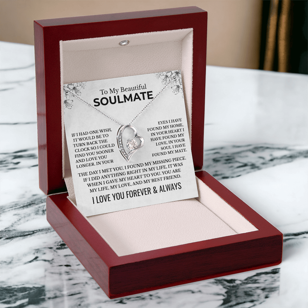To My Beautiful Soulmate "The Day I Met You" Forever Love Necklace
