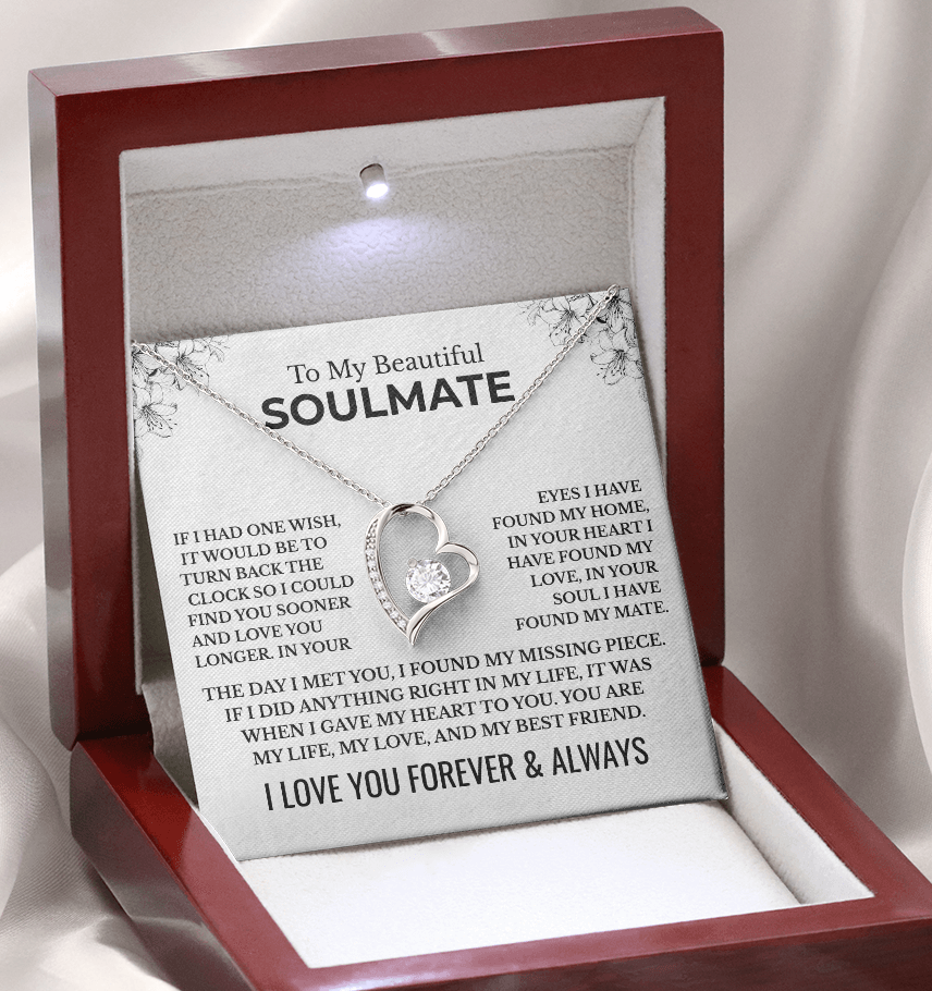 To My Beautiful Soulmate "The Day I Met You" Forever Love Necklace