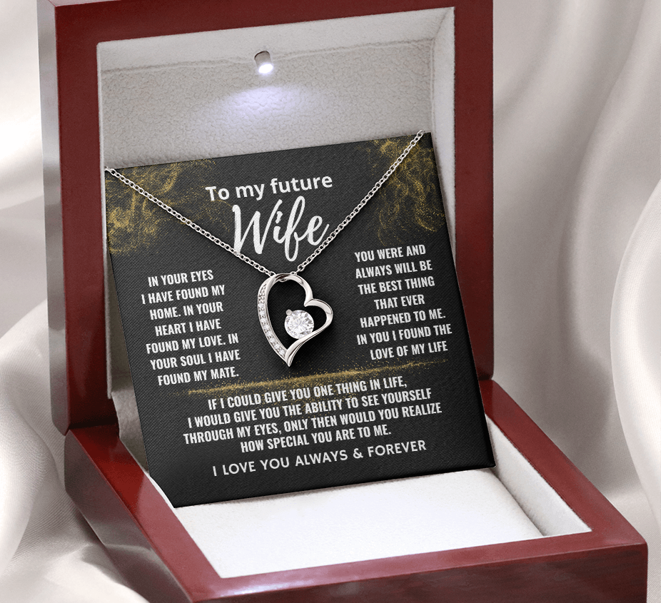 To My Future Wife " In Your Eyes" Romantic Love Necklace