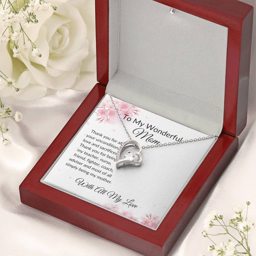 To my Mom "Unconditional Love" Forever Love Necklace