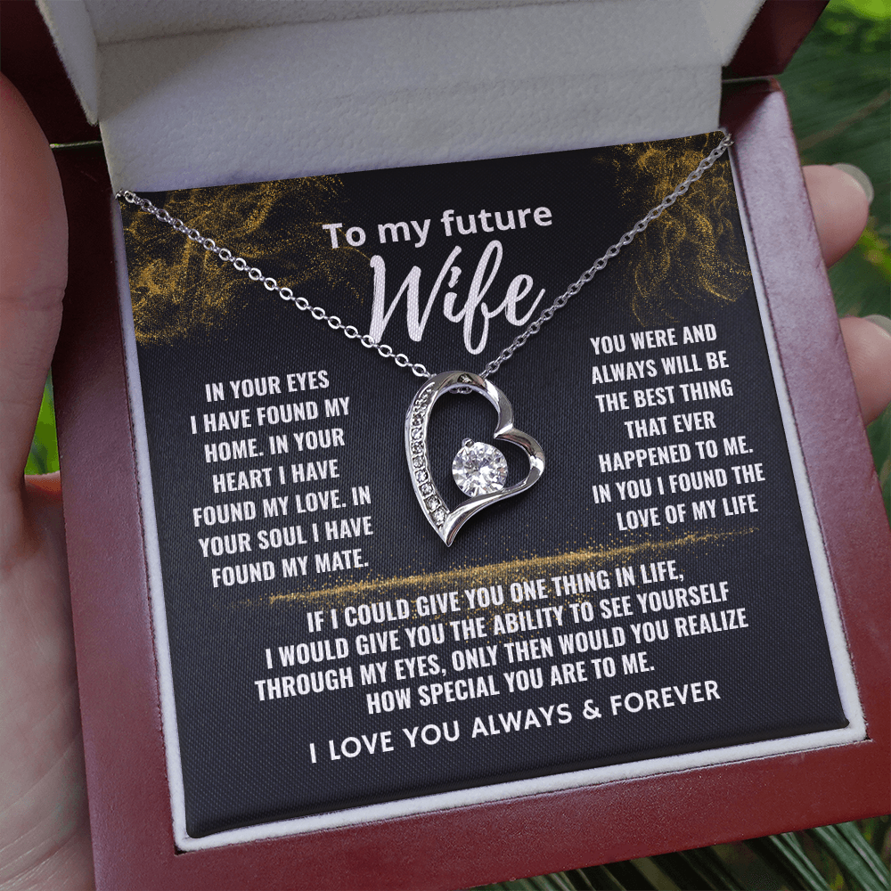 To My Future Wife " In Your Eyes" Romantic Love Necklace
