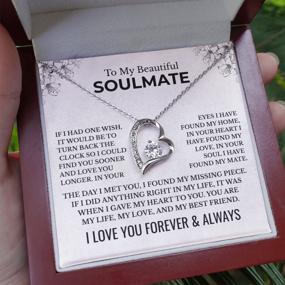 To My Beautiful Soulmate "The Day I Met You" Forever Love Necklace