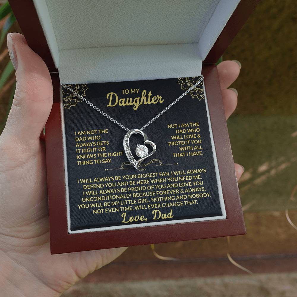 To My Daughter "I Will Always Be Your Biggest Fan" Forever Love Necklace!