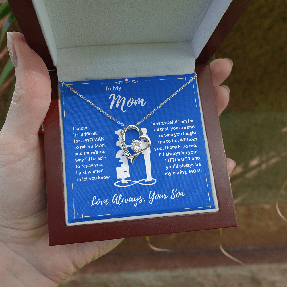 To Mom "Your Little Boy" Happy Mother's Day | Happy Anniversary | Forever Love Necklace