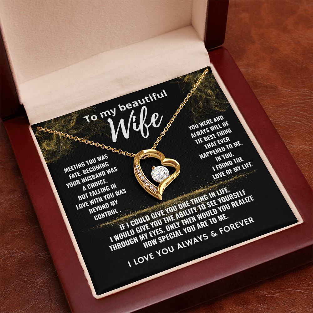 To My Wife "Love of My Life" Forever Love Necklace