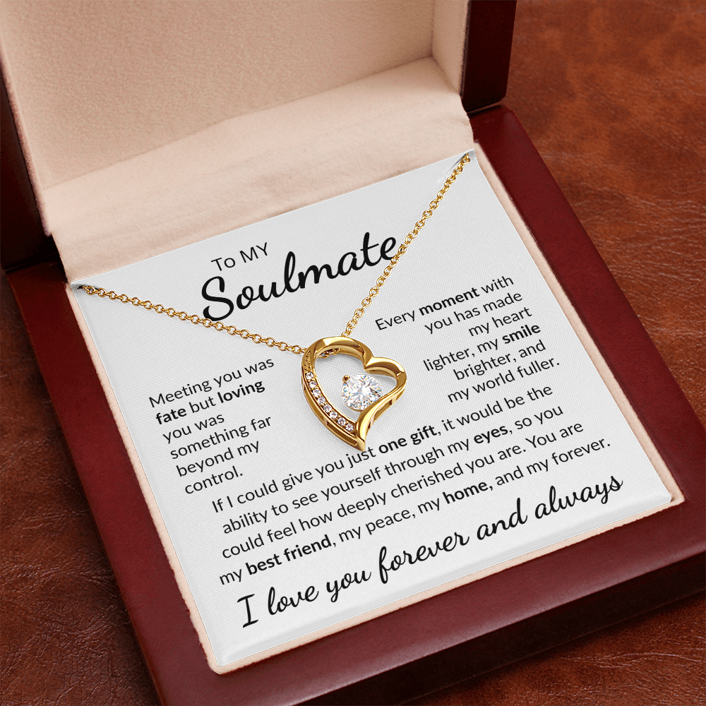 To My Soulmate "My Peace" Forever Love Necklace