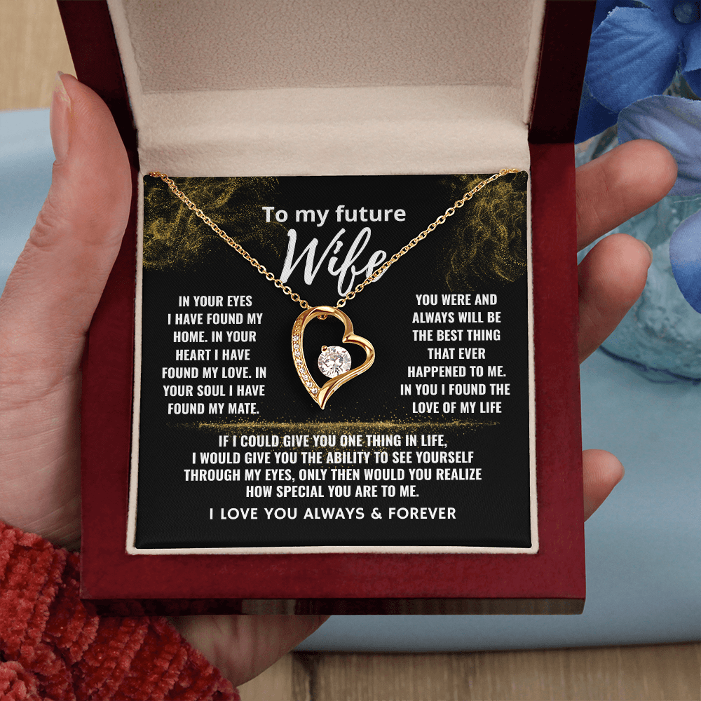 To My Future Wife " In Your Eyes" Romantic Love Necklace