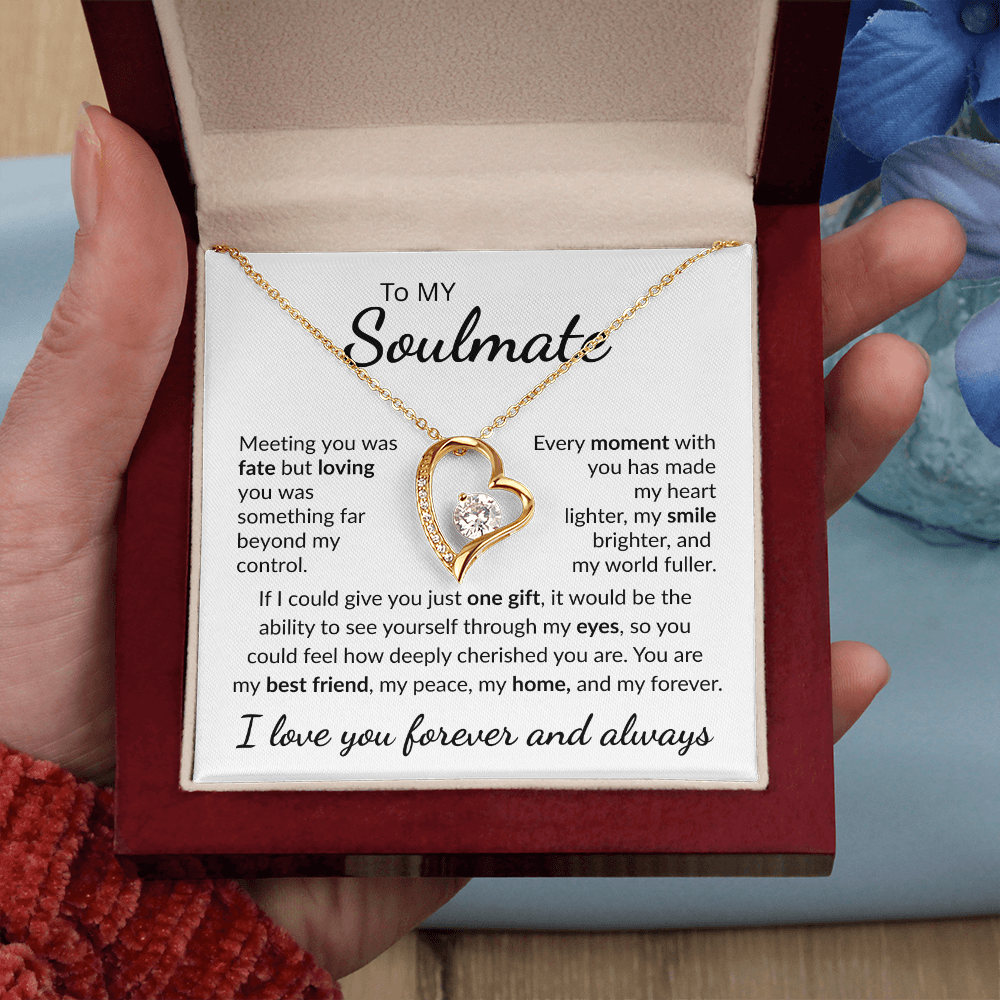 To My Soulmate "My Peace" Forever Love Necklace