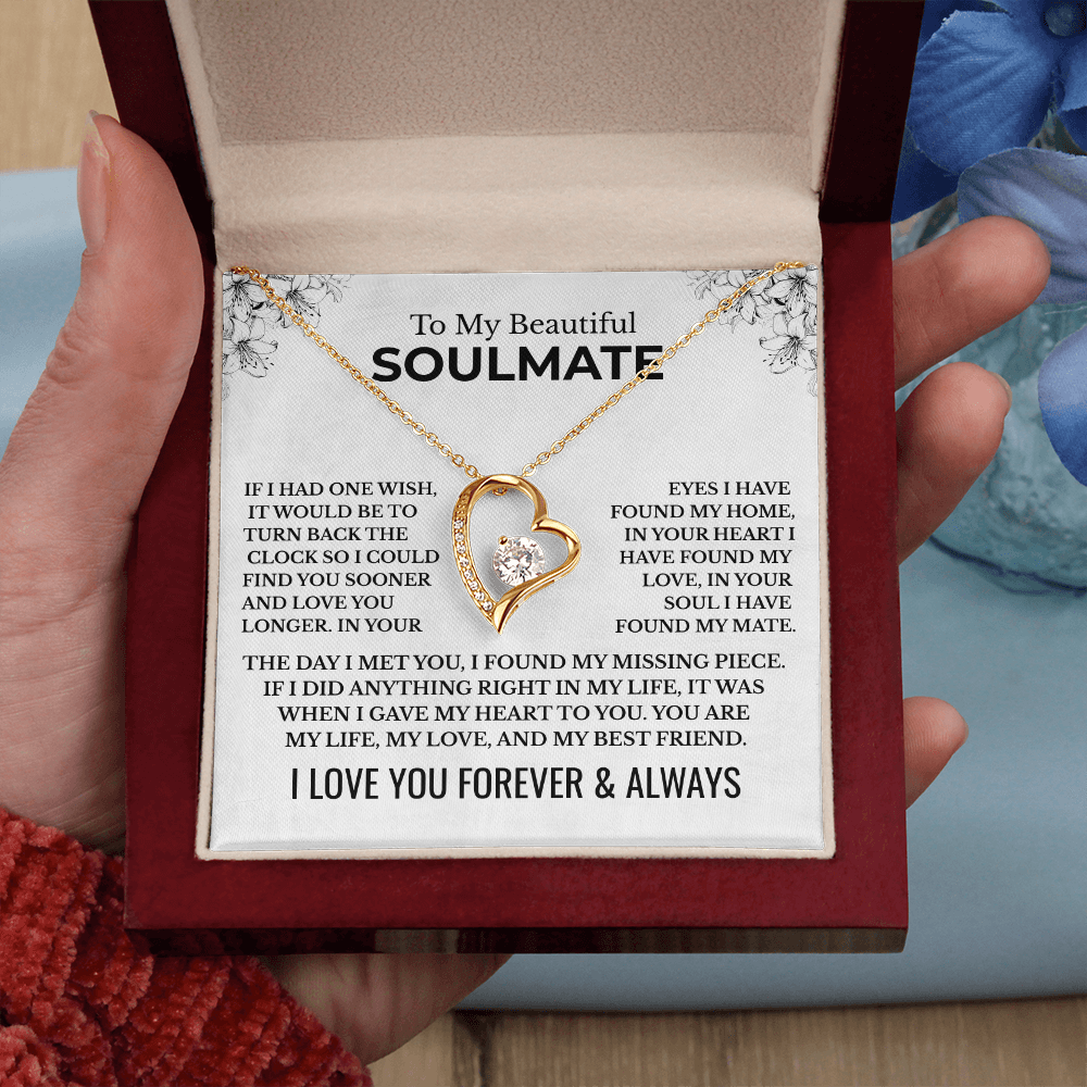 To My Beautiful Soulmate "The Day I Met You" Forever Love Necklace