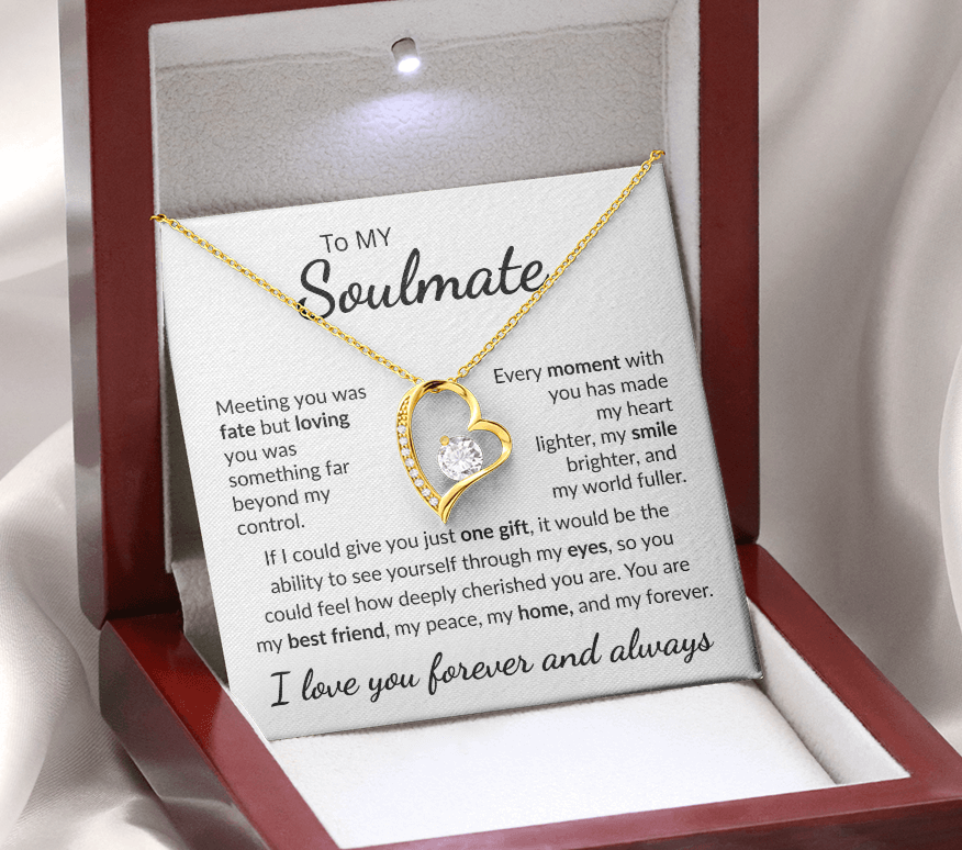 To My Soulmate "My Peace" Forever Love Necklace