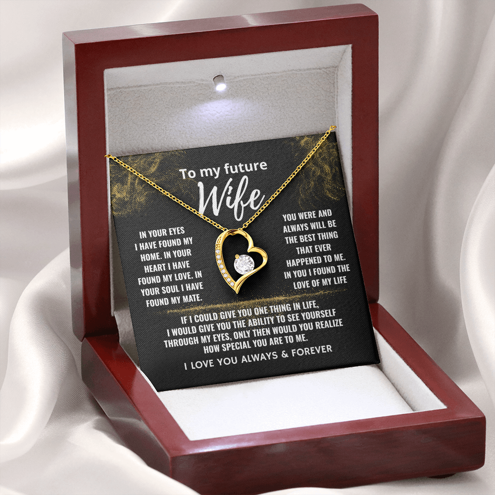To My Future Wife " In Your Eyes" Romantic Love Necklace