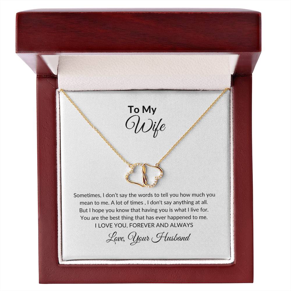 To my Wife "How much you mean to me" Everlasting Love Necklace