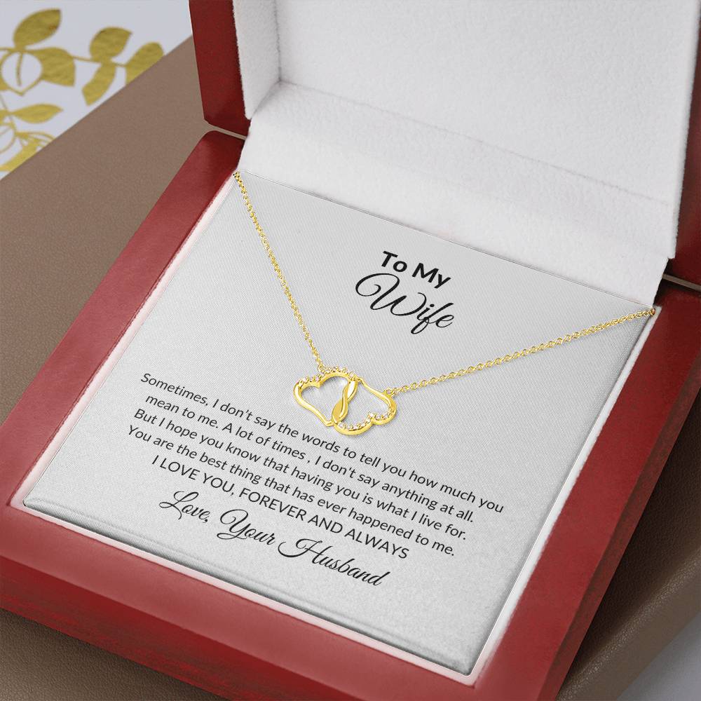 To my Wife "How much you mean to me" Everlasting Love Necklace