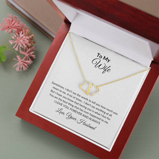 To my Wife "How much you mean to me" Everlasting Love Necklace