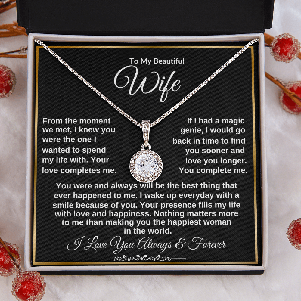 To My Beautiful Wife "From the Moment We Met" Eternal Hope Necklace!