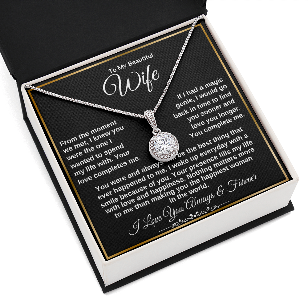 To My Beautiful Wife "From the Moment We Met" Eternal Hope Necklace!