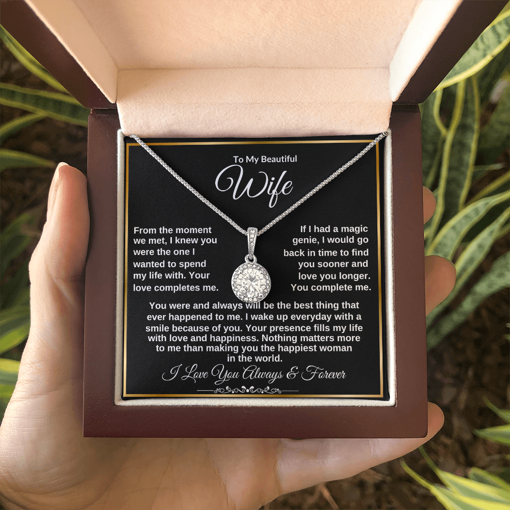 To My Beautiful Wife "From the Moment We Met" Eternal Hope Necklace!