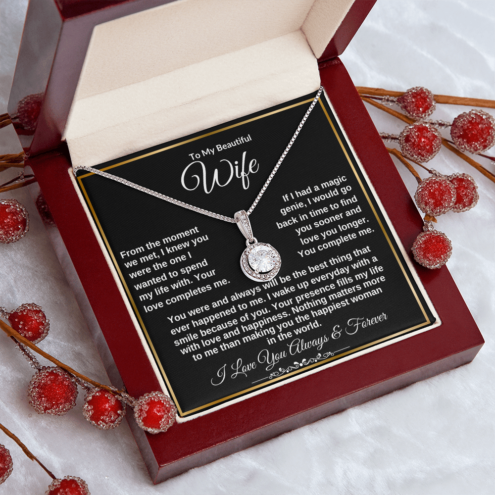 To My Beautiful Wife "From the Moment We Met" Eternal Hope Necklace!