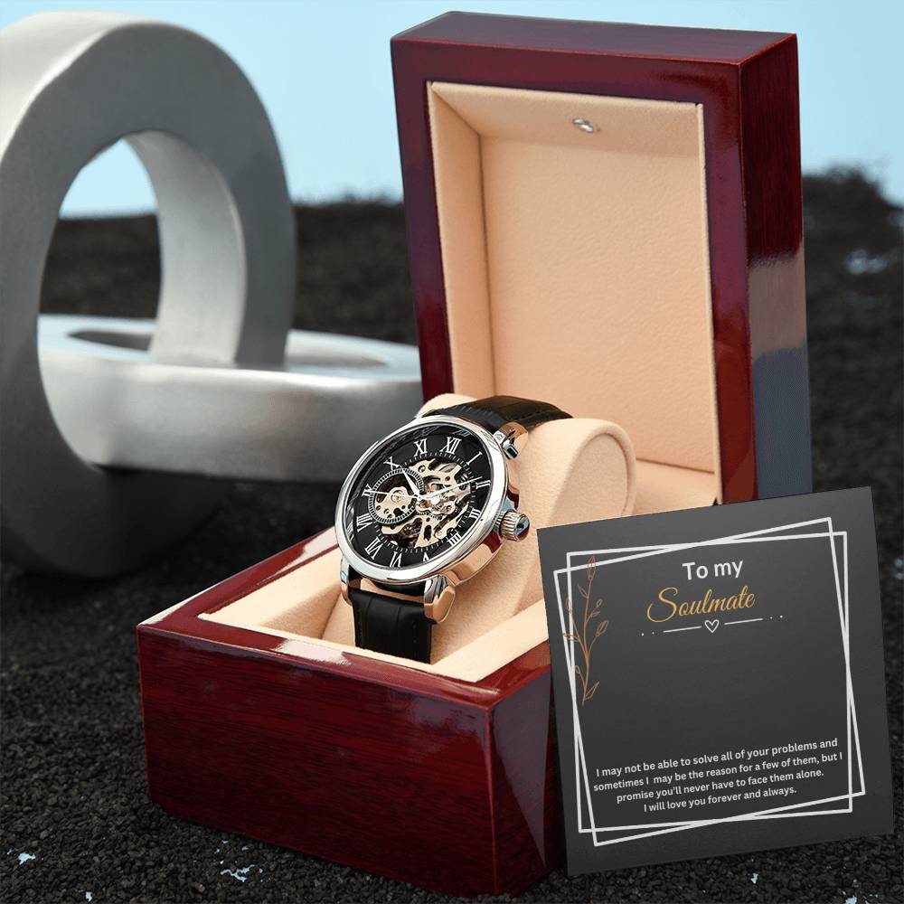 To My Soulmate "Promise" Men's Openwork Watch