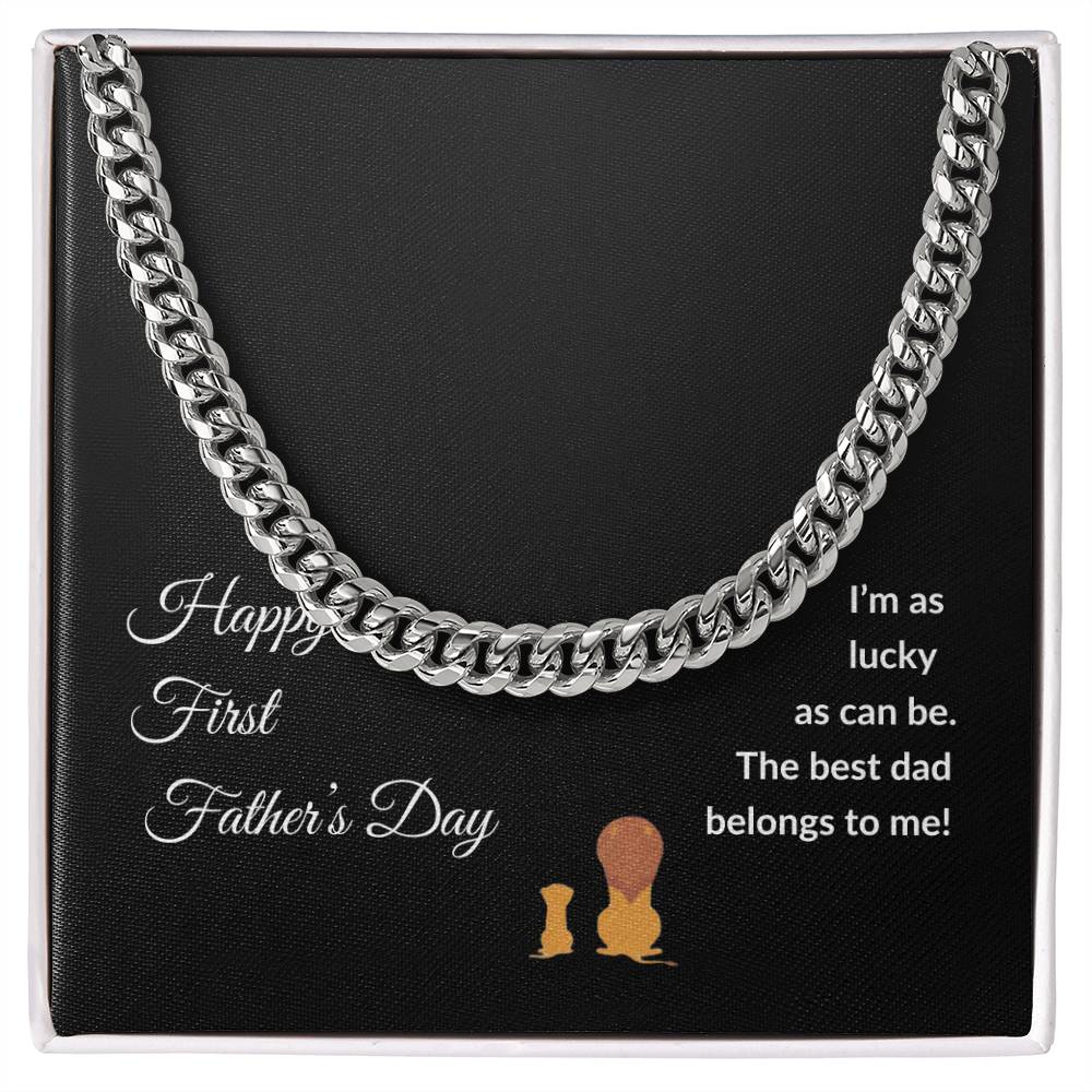 To My Dad "The Best Dad" Cuban Link Chain