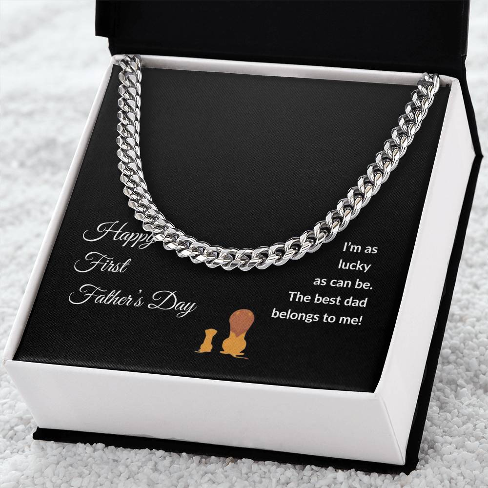 To My Dad "The Best Dad" Cuban Link Chain