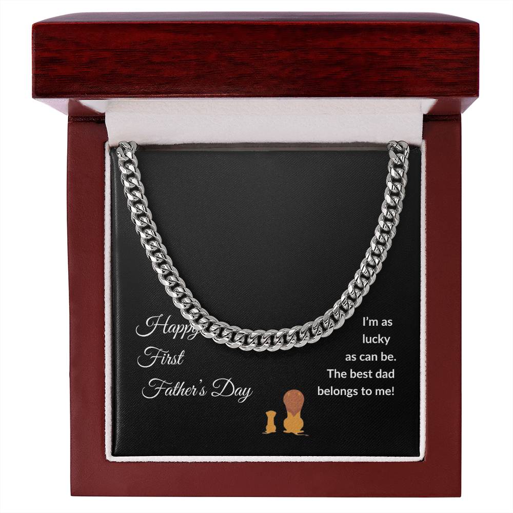 To My Dad "The Best Dad" Cuban Link Chain