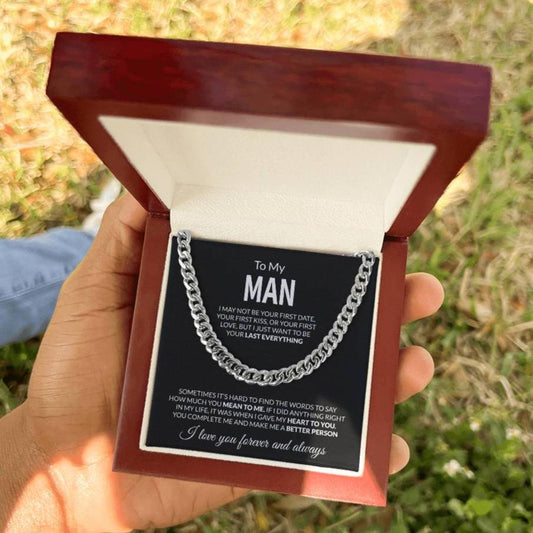 To My Man "You Complete Me" Cuban Link Chain Necklace!