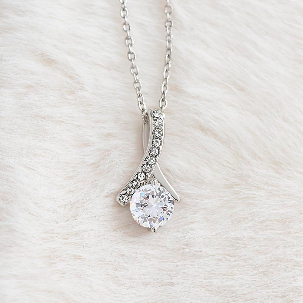 To My Daughter from Dad "Never Forget" Alluring Beauty Necklace
