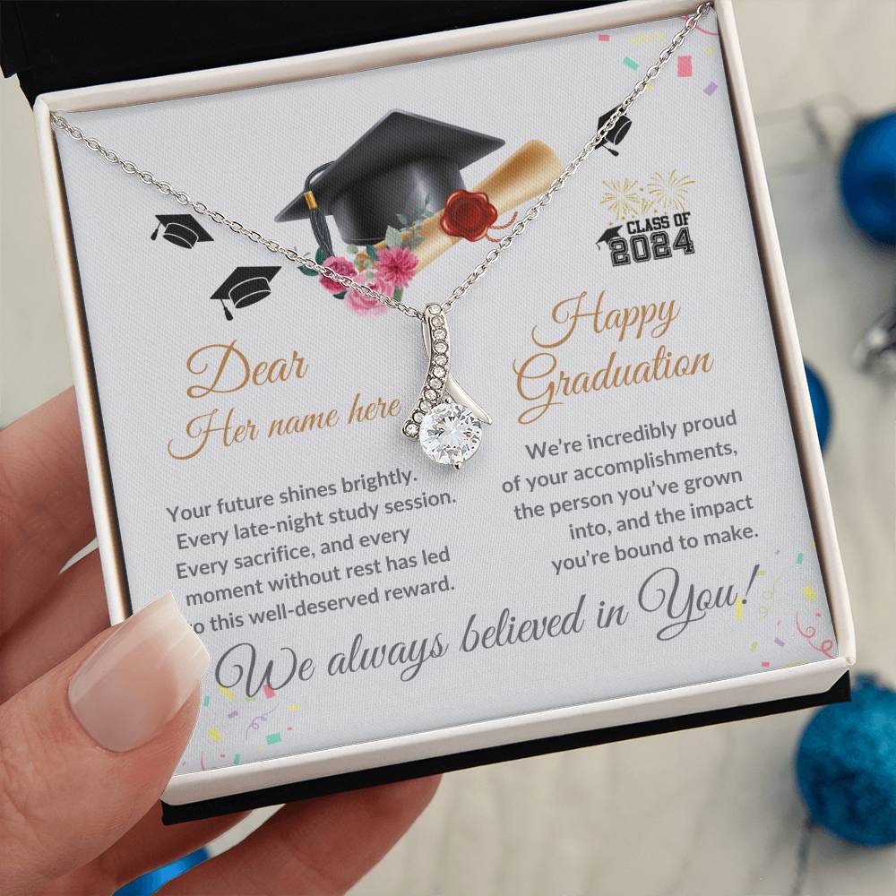 To My Daughter "Congratulations on your Graduation Day" Alluring Beauty Necklace
