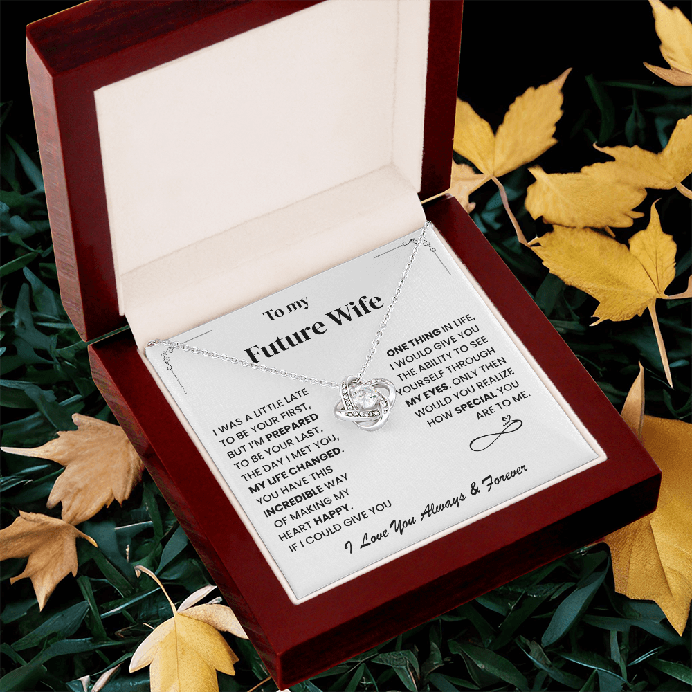 Future Wife Gift, "Always & Forever", Love Knot Necklace