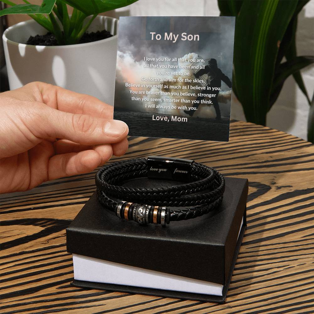 To My Son "For All that you are" Forever Love Bracelet