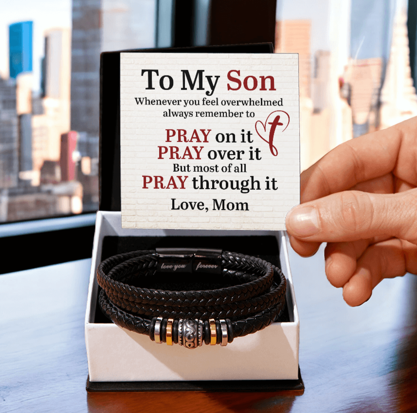 To My Son "Whenever you feel Overwhelmed" Love You Forever Bracelet!